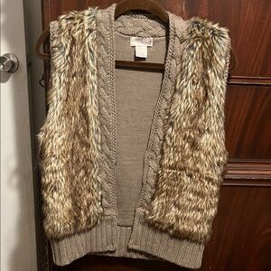 Forever 21 Brown Faux Fur Cardigan